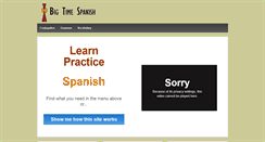 Desktop Screenshot of bigtimespanish.com