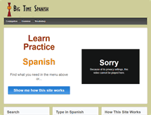 Tablet Screenshot of bigtimespanish.com